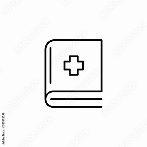 medical guide information icon sign vector