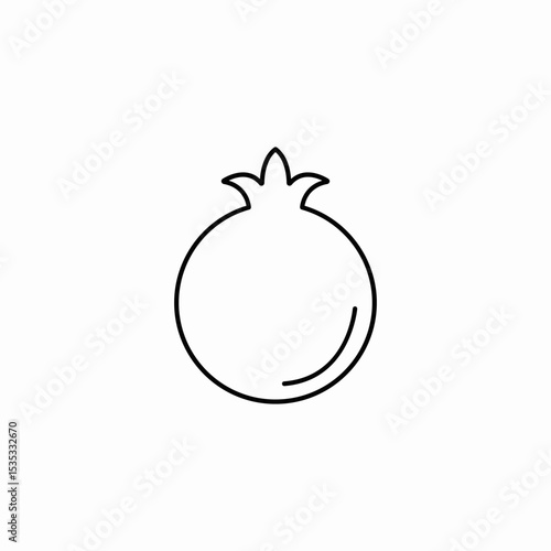 pomegranate fruit icon sign vector