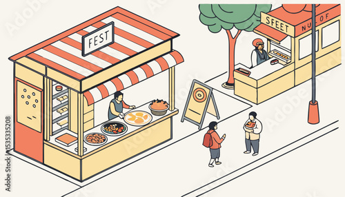 The street is transformed into a food lovers paradise with a mix of trendy and traditional street food options to satisfy all taste buds.                  