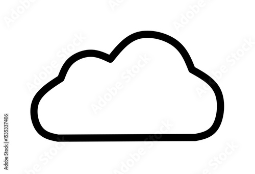 cloud icon vector with line design