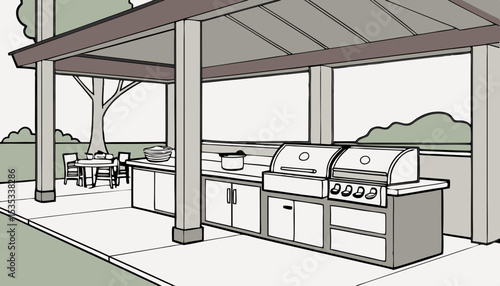 The pavilion also has a large modern grill area for public use with all necessary cooking tools and utensils provided.  