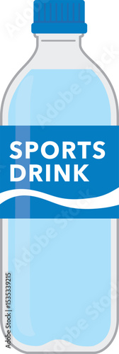 Sports drink plastic bottle illustration