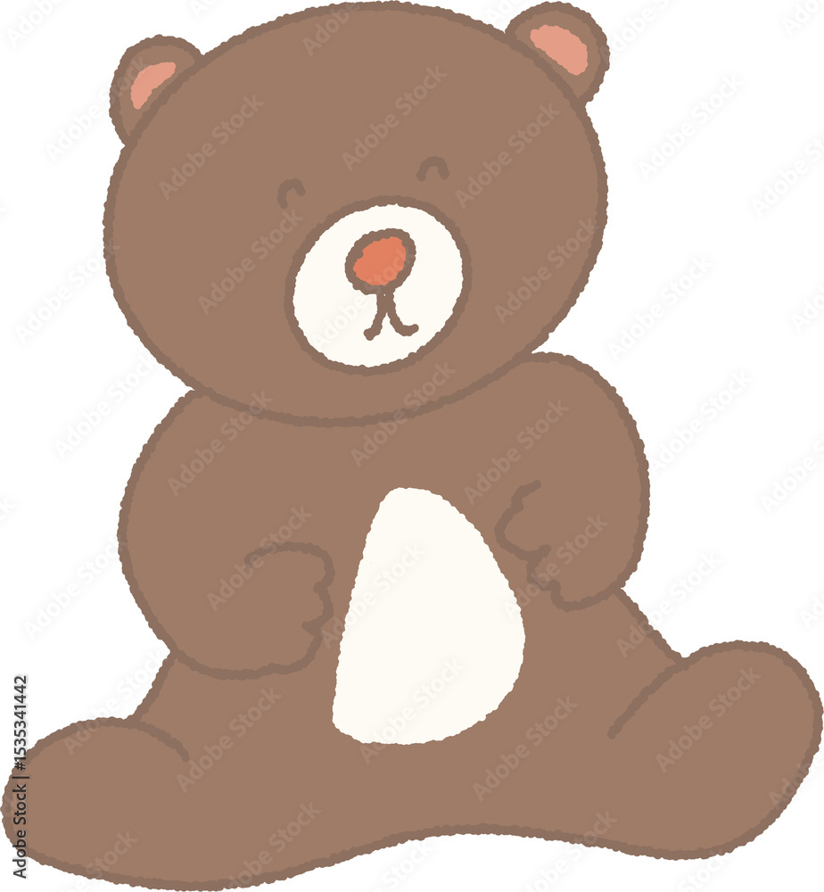Fototapeta premium 앉아 있는 귀여운 곰
