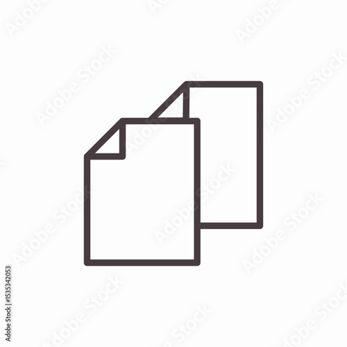 reproducing documents copy icon sign vector