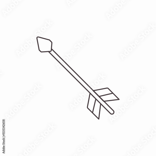 single hunting arrow icon sign vector