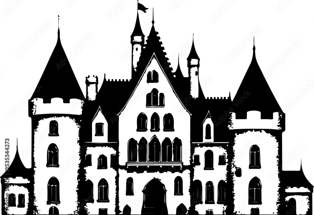 Fototapeta premium vector illustration of castle