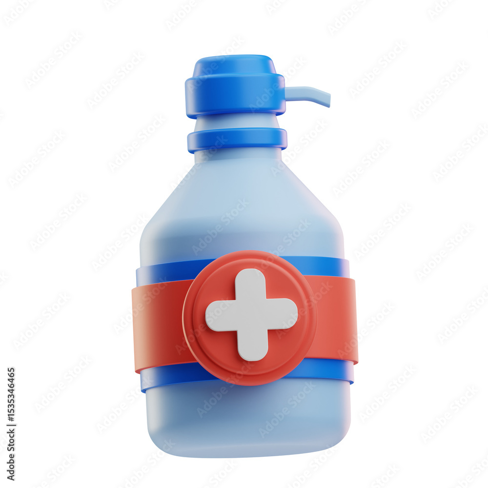 Obraz premium Medical First Aid Bottle