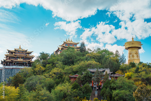 Guishan Temple and Golden Prayer Wheel