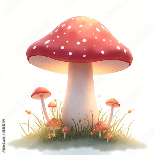 Wallpaper Mural fly agaric mushroom in forest Torontodigital.ca