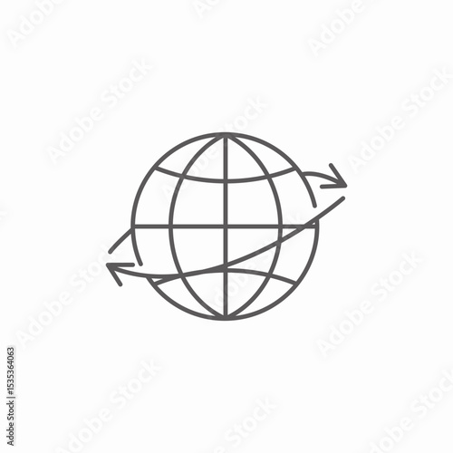 all around the world icon sign vector