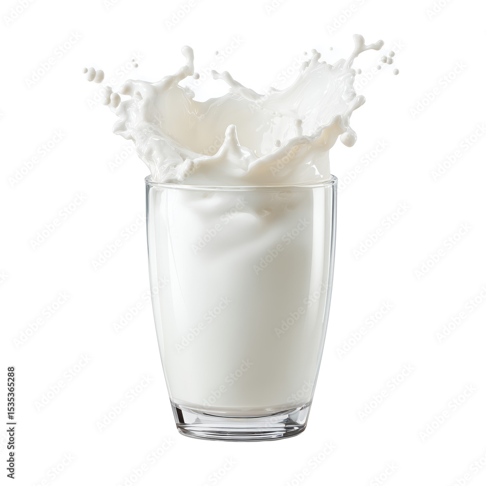 Milk Splash in Glass - A Refreshing Drink , white background cut out PNG Milk Splash in Glass - A Refreshing Drink , white background cut out PNG