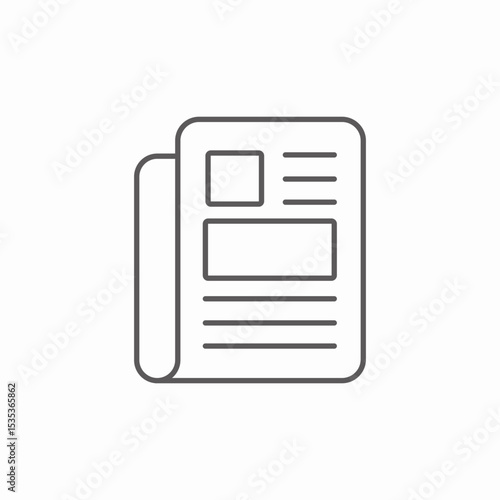 newspaper magazine icon sign vector