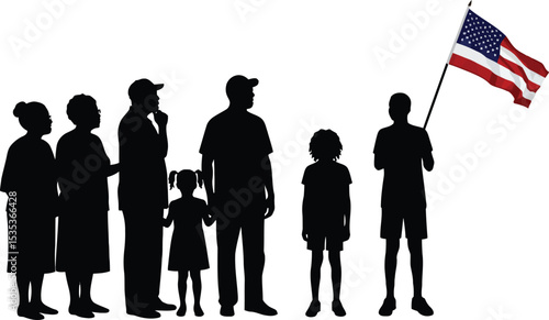 Juneteenth Family Legacy Silhouette - Generational Strength