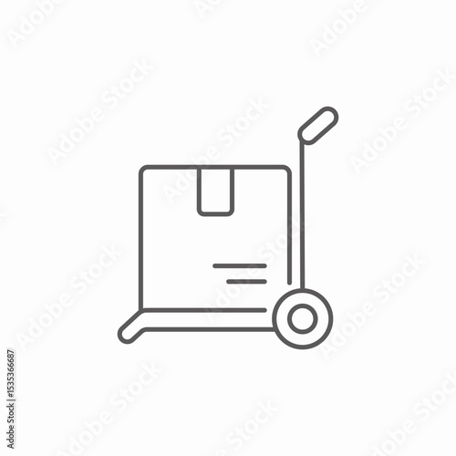 warehouse trolley icon sign vector