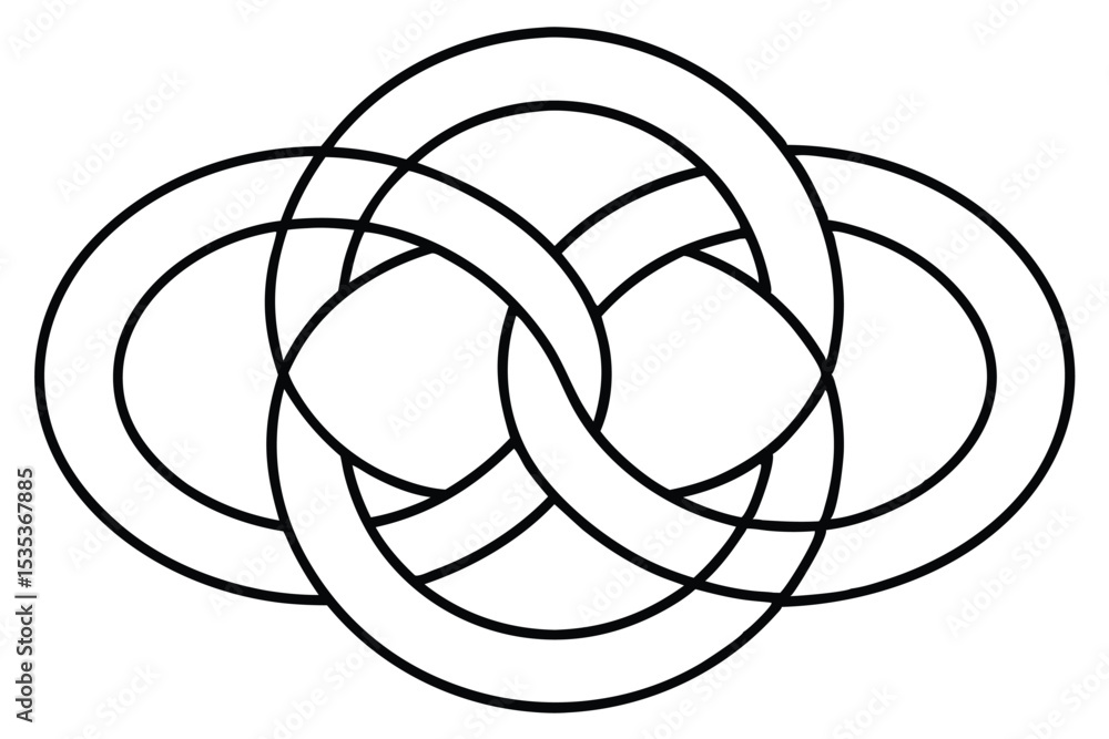 Interlocking Circles Abstract Geometric Design of Knotted Rings Interlocking Circles Abstract Geometric Design of Knotted Rings