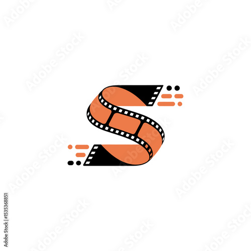 Letter S Filmstrip Logo