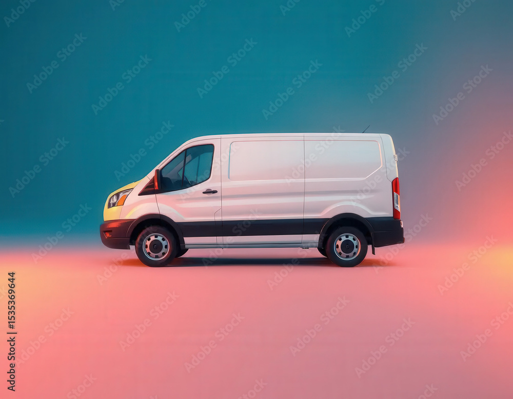 High-resolution mockup of a modern cargo van with a clean studio backdrop. Perfect for branding, commercial design, vehicle advertising, and corporate fleet marketing. High-resolution mockup of a modern cargo van with a clean studio backdrop. Perfect for branding, commercial design, vehicle advertising, and corporate fleet marketing.