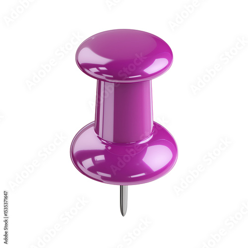 Elegant Purple Pushpin - Office Supplies , white background cut out PNG