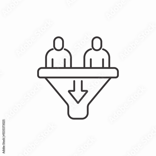 candidate filtering icon sign vector