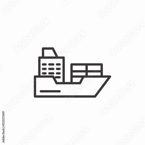 cargo ship icon sign vector