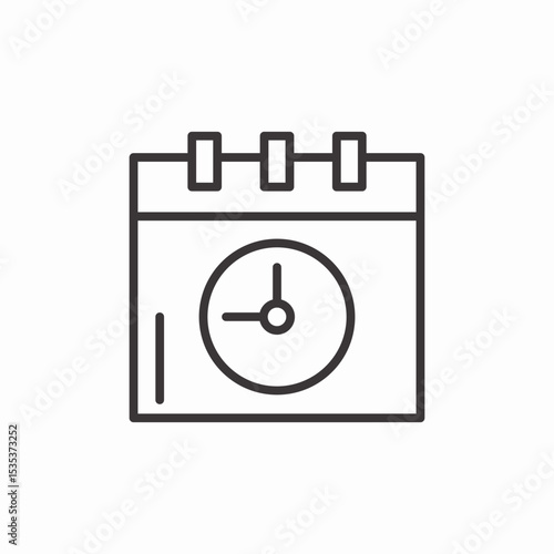 deadline schedule icon sign vector