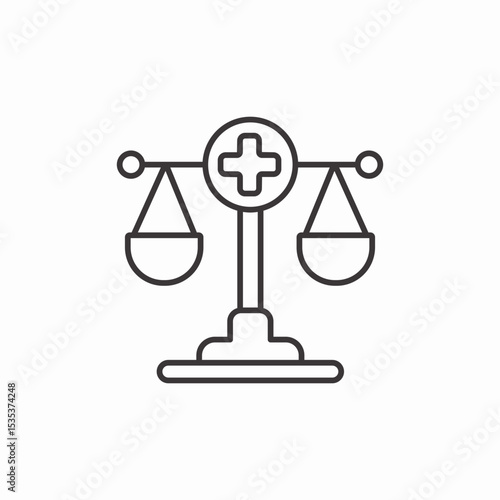 medical law icon sign vector