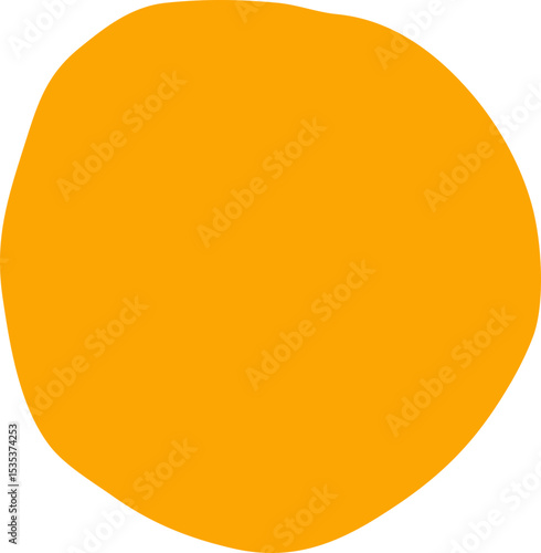 Golden Organic Blob, Imperfect Form Isolated Shape Element