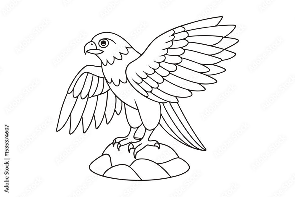 Obraz premium Birds coloring book bundle, Birds outline, Birds line art vector illustration