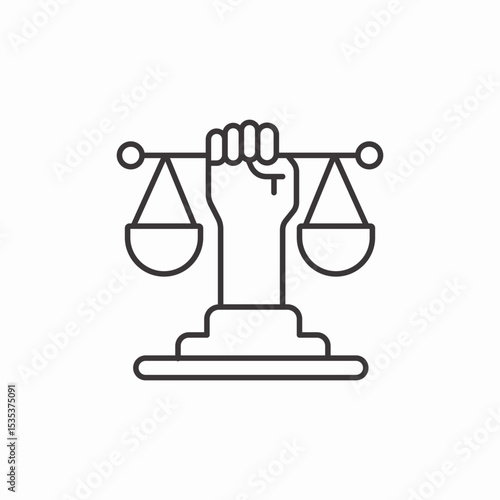 Картината върху платно scale of justice icon sign vector