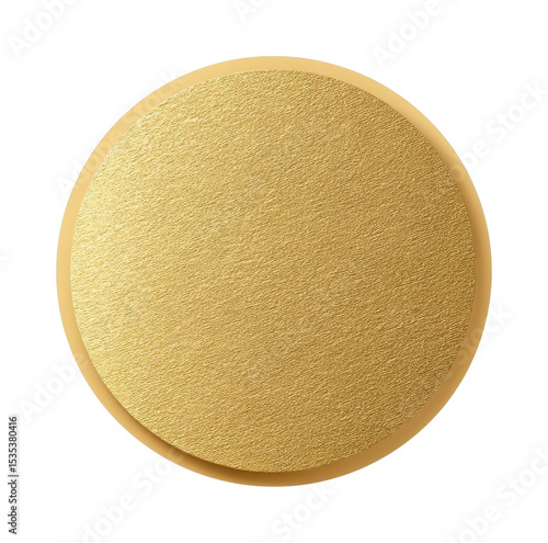 Textured gold circle on transparent background