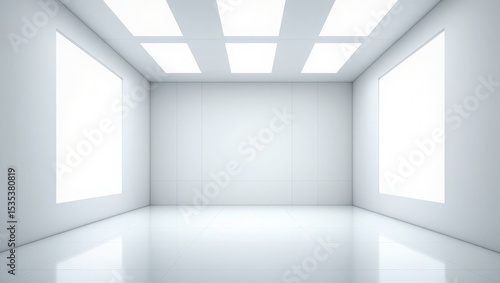 Wallpaper Mural Bright White Room Empty Space Minimalist Interior Design Torontodigital.ca