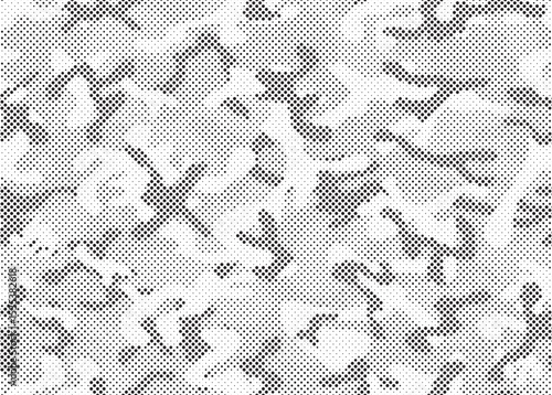 Abstract halftone background. Military camouflage effect dot seamless pattern texture. Dotted background as design element.