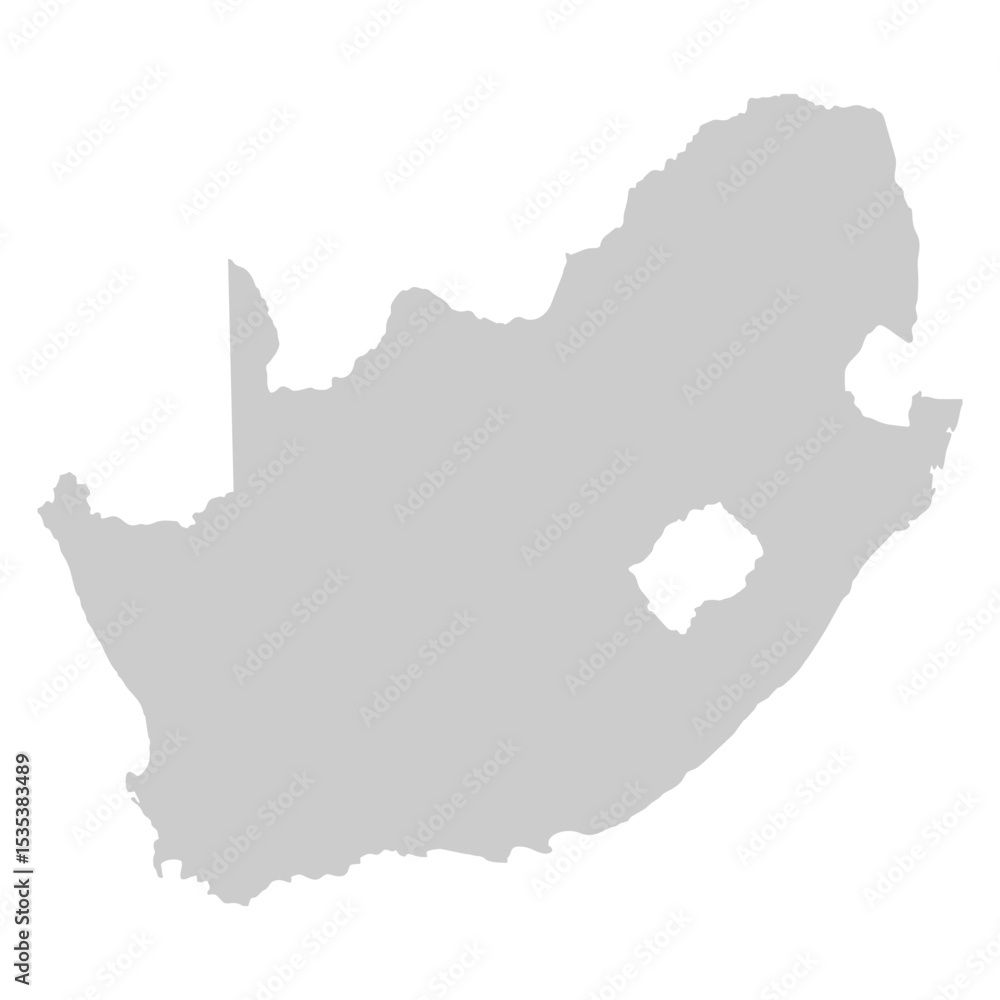 Fototapeta premium map of South Africa shadow