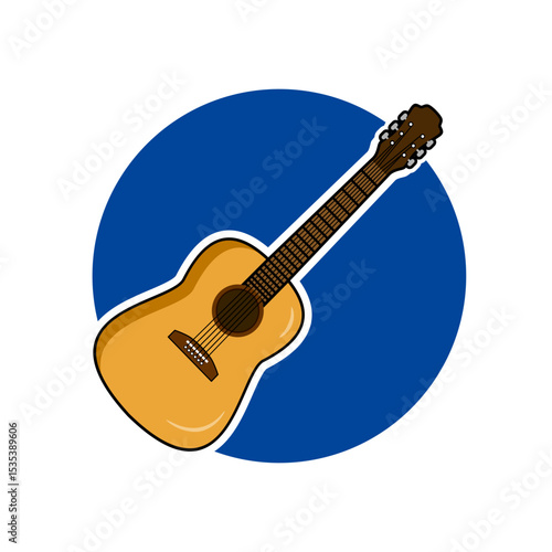 acoustic guitar vector image