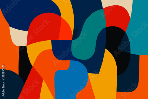 Vibrant Abstract Art Colorful Shapes and Organic Forms