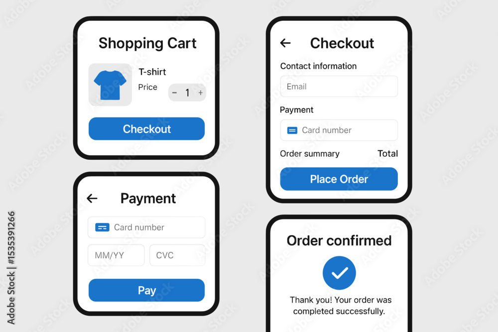 Streamlined E-commerce Checkout Process User-Friendly UI Design Streamlined E-commerce Checkout Process User-Friendly UI Design