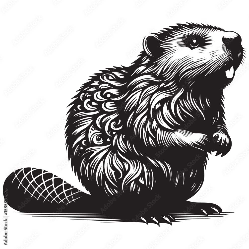 Fototapeta premium vector illustration of a squirrel