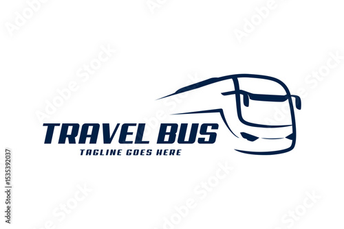 bus travel logo design vector