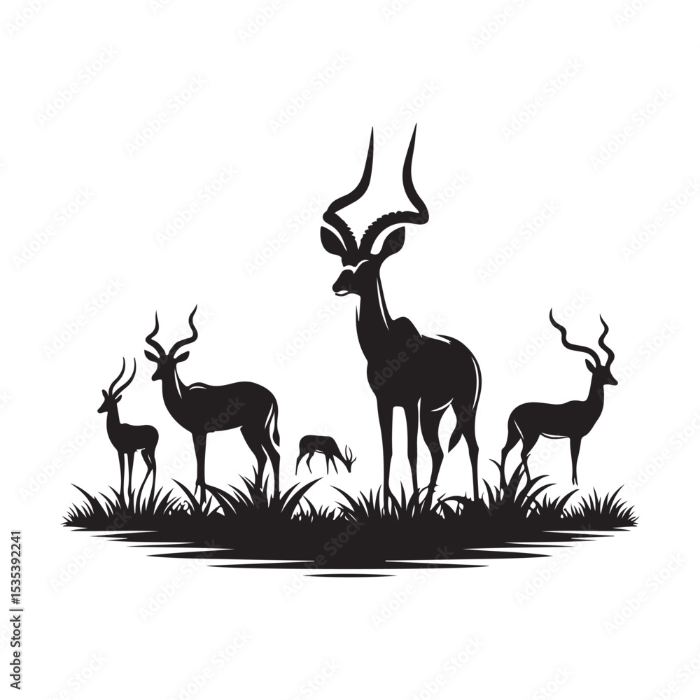 Naklejka premium silhouette of a deer