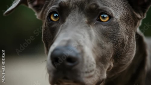 Wallpaper Mural A close-up, stoic portrait of a large dog with a calm, discerning gaze, conveying wisdom and strength. Torontodigital.ca