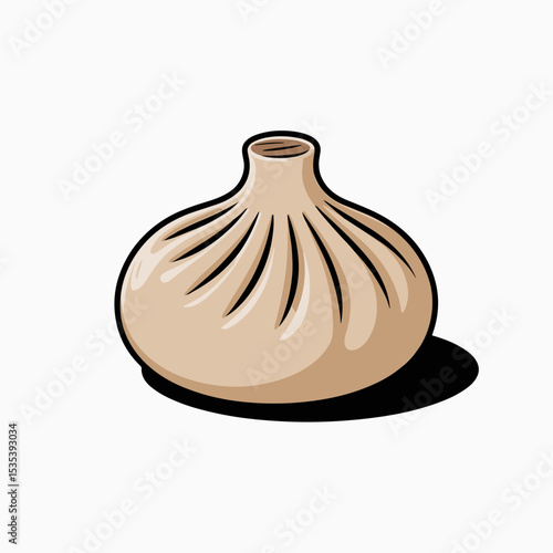 Steamed Dumpling with Pleats and Soft Shadow