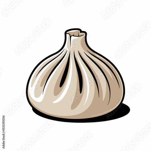 Steamed Dumpling with Pleats and Soft Shadow