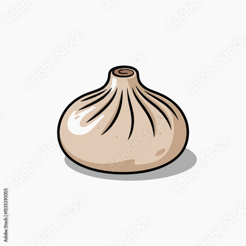 Steamed Dumpling with Pleats and Soft Shadow