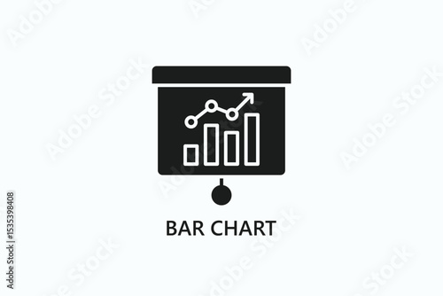 Bar Chart Icon Or Logo Isolated Illustration