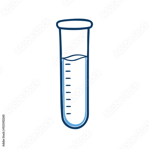 Test tube icon, ideal for laboratory analysis and medical research in healthcare settings