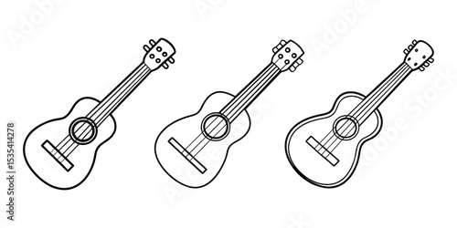 Set of musical instruments vector illustration with guitar bass and electric instruments