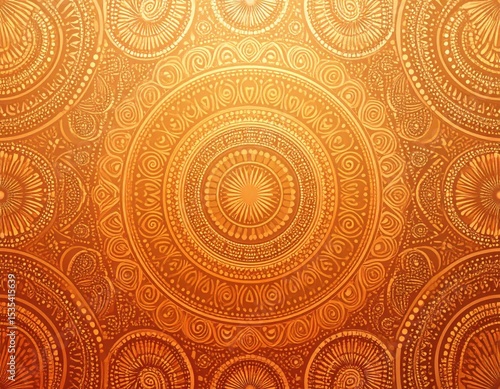 Ornamental Gold Circle Pattern Background