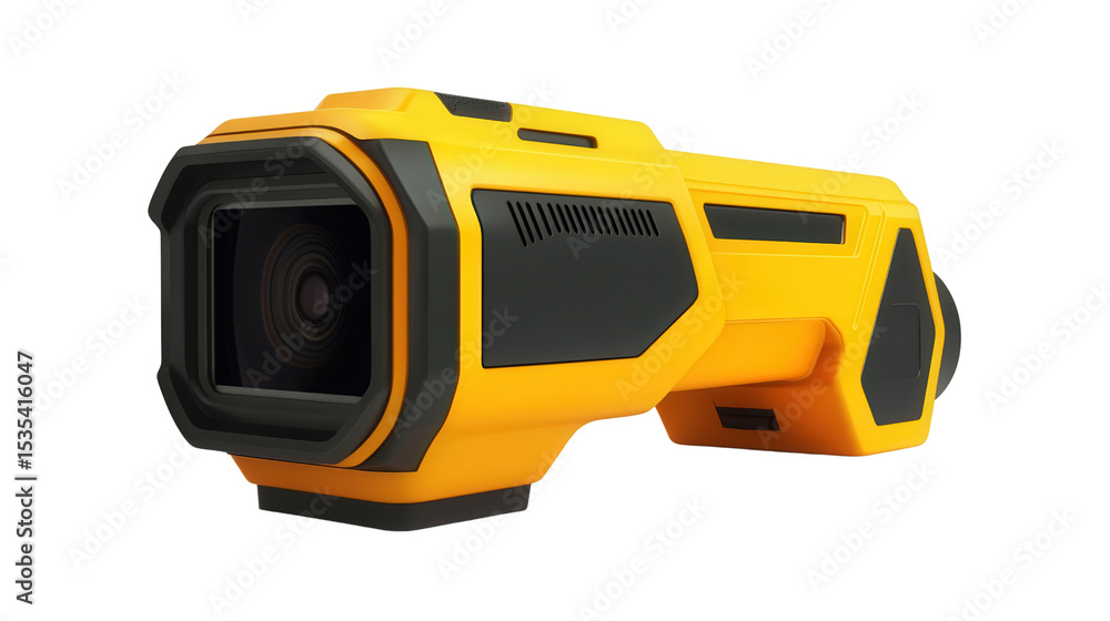 Fototapeta premium Construction-grade thermal scanner, Transparent background, PNG file