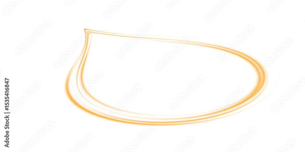 Obraz premium An Abstract Yellow Light Swirl design set against a Transparent Background, showcasing visual elegance and beauty