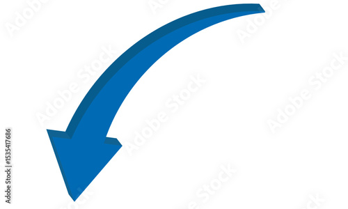 下向き矢印　3D